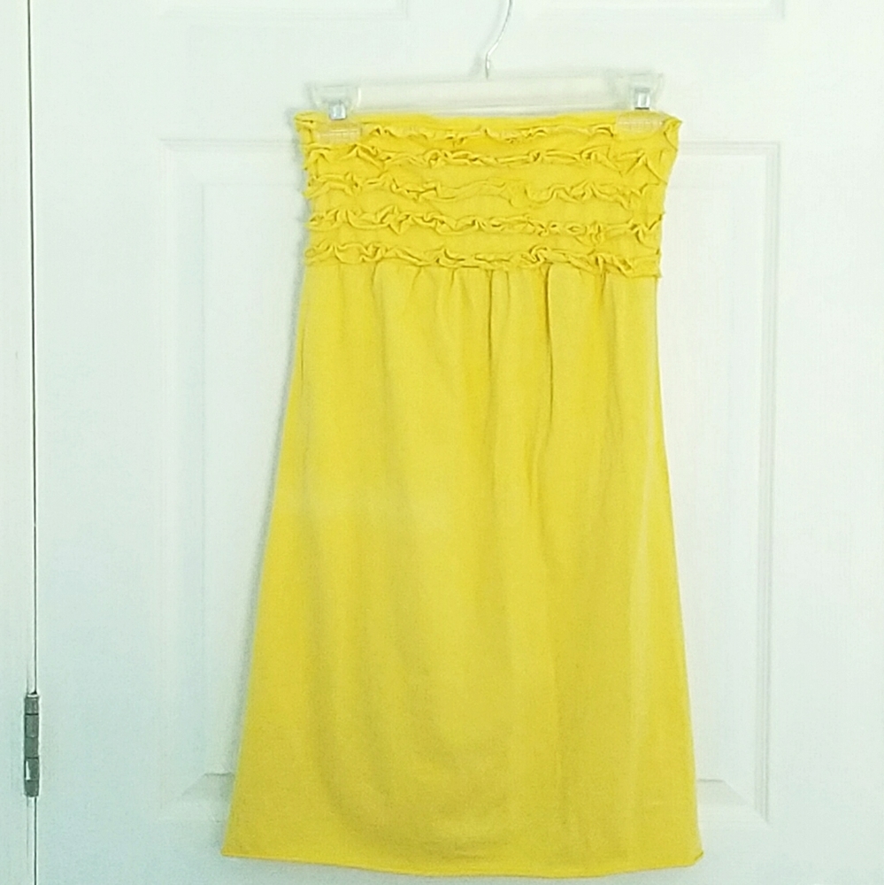 "Xhilaration" Target Yellow Strapless Summer Dress